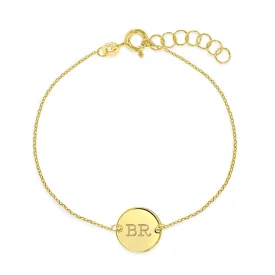 14k Gold 5-6" Small Round Tag ID Baby / Toddler / Kids Bracelet