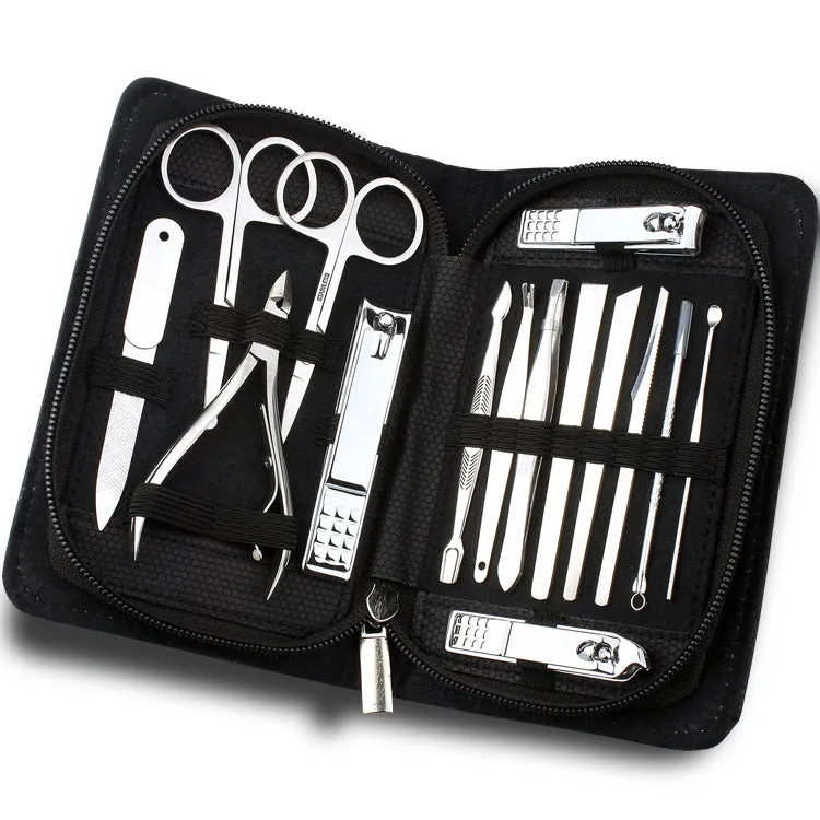 15-piece stainless steel pedicure knife