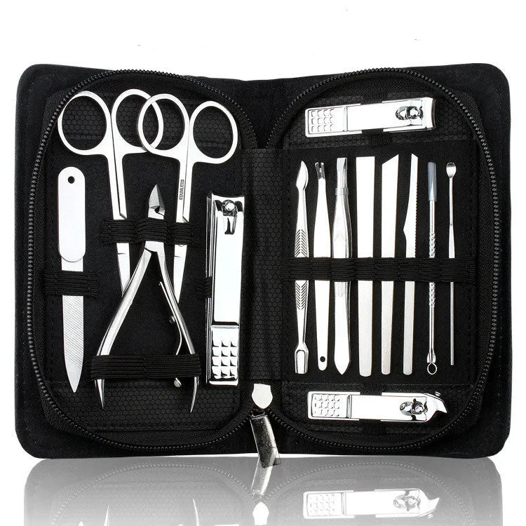15-piece stainless steel pedicure knife