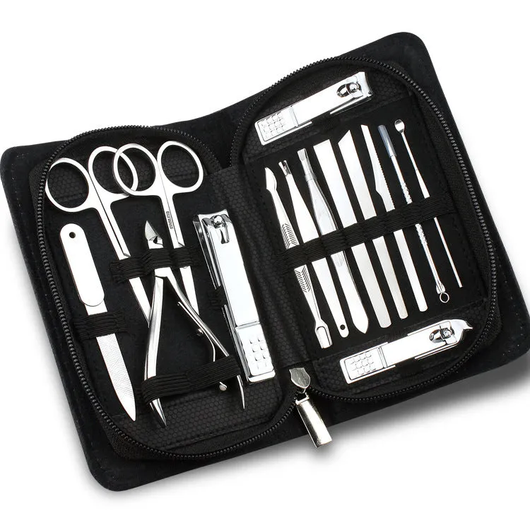15-piece stainless steel pedicure knife