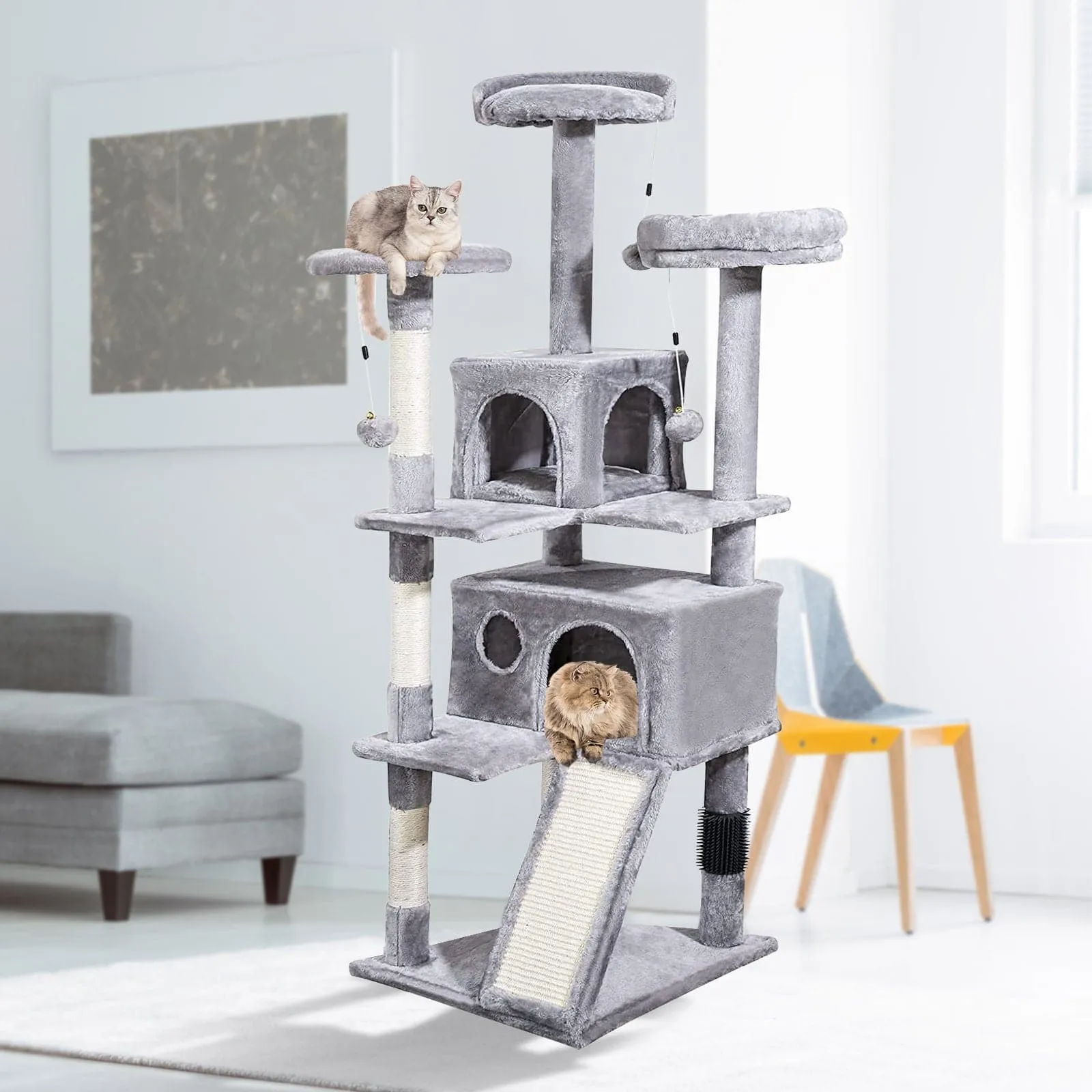 4Paws Cat Tree Scratching Post House Furniture Bed Luxury Plush Play