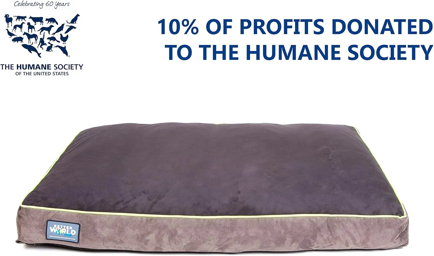5-inch Thick Orthopedic Dog Bed | Pure Premium Shredded Memory Foam Ideal for Aging Dogs | Waterproof Removable Washable Cover