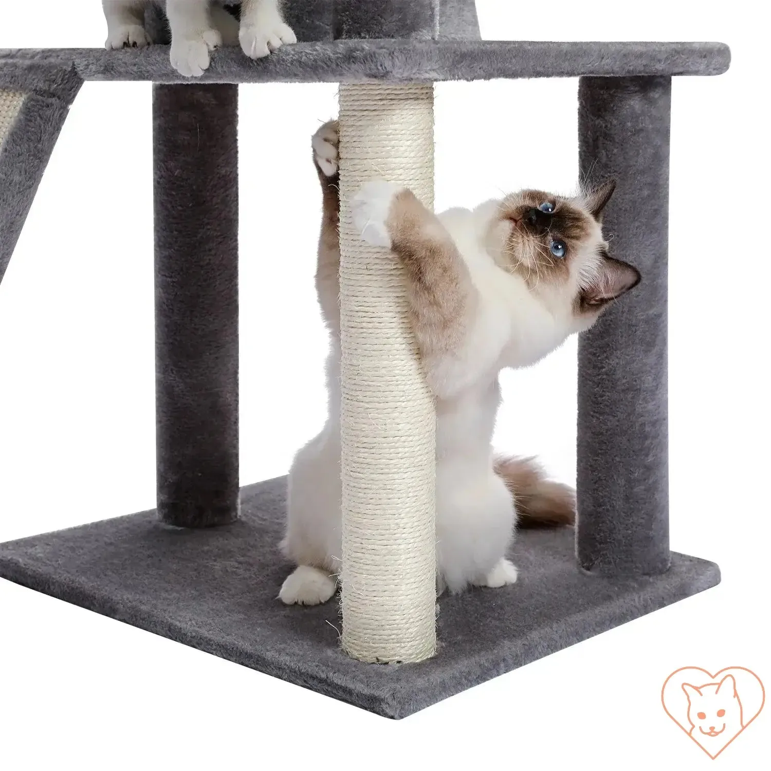 68-Inch Multi-Level Cat Tree Tower with Condos, Sisal Posts & Perch
