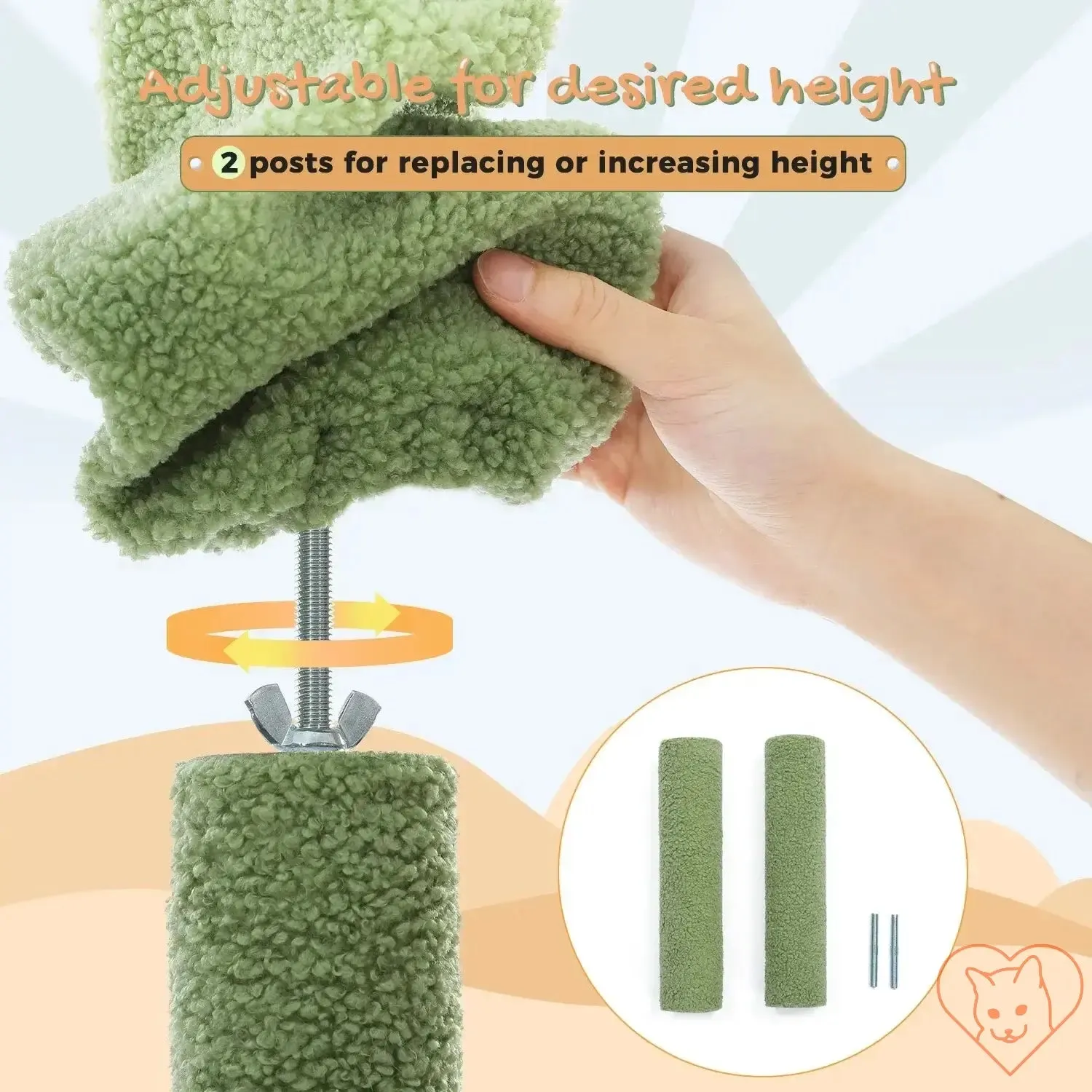 68-Inch Multi-Level Cat Tree Tower with Condos, Sisal Posts & Perch