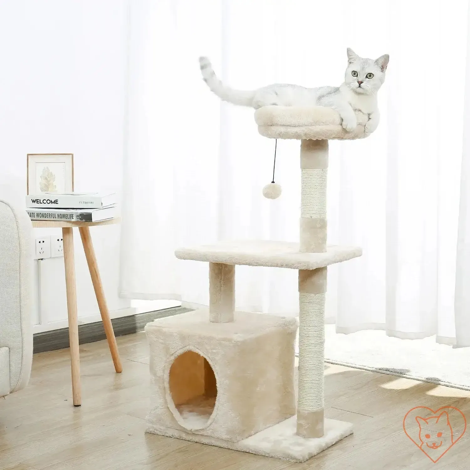 68-Inch Multi-Level Cat Tree Tower with Condos, Sisal Posts & Perch