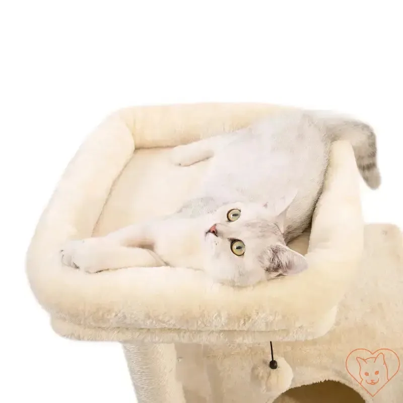 68-Inch Multi-Level Cat Tree Tower with Condos, Sisal Posts & Perch