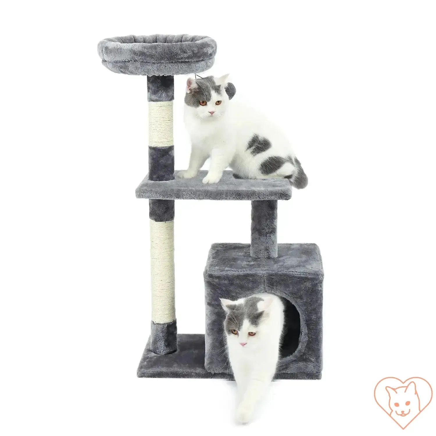 68-Inch Multi-Level Cat Tree Tower with Condos, Sisal Posts & Perch