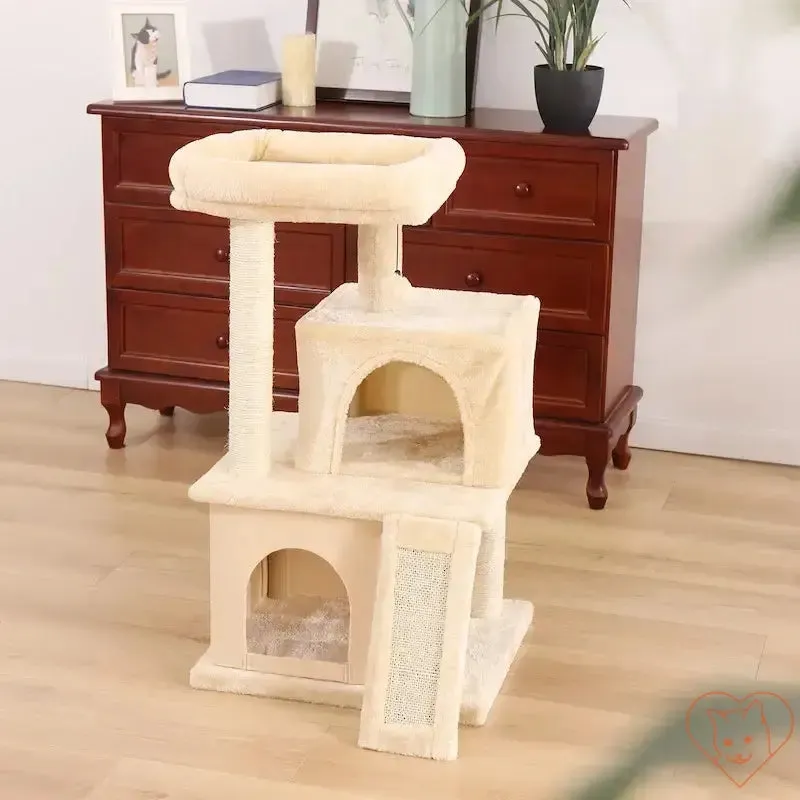 68-Inch Multi-Level Cat Tree Tower with Condos, Sisal Posts & Perch