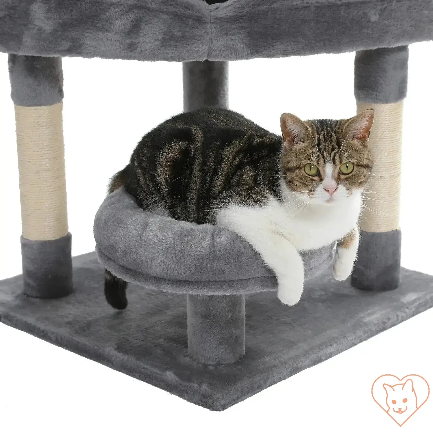 68-Inch Multi-Level Cat Tree Tower with Condos, Sisal Posts & Perch