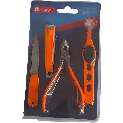 AiMiMi Stainless Steel Nail Clipper Set - Orange
