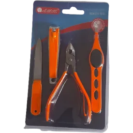 AiMiMi Stainless Steel Nail Clipper Set - Orange