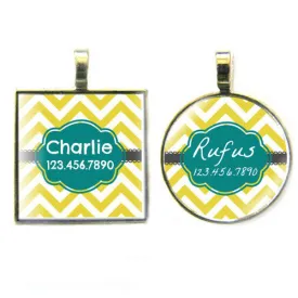 Chevron Stripes Tag — Dandelion
