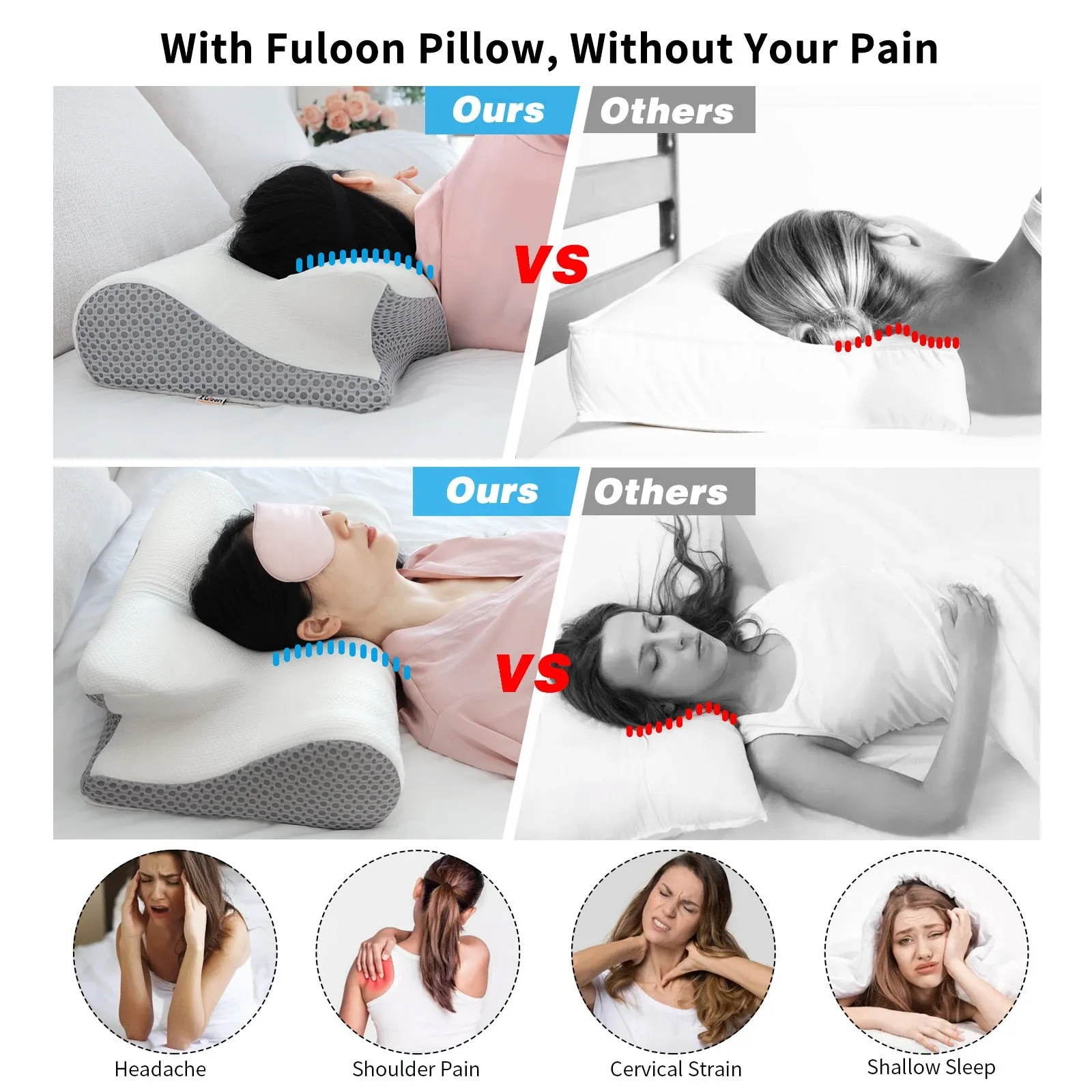 Contour Memory Foam Cervical Pillow
