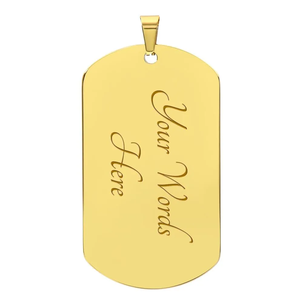 Customized Military Chain with Tag (Engrave)