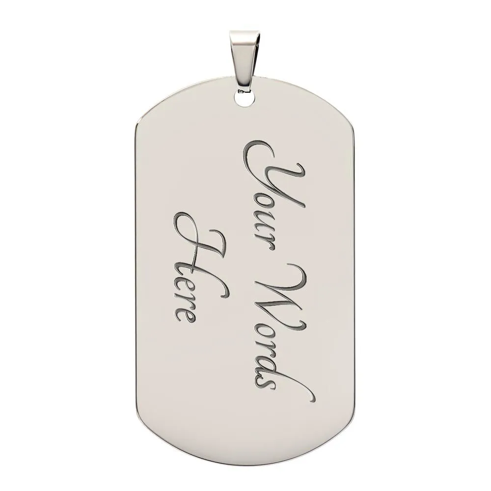Customized Military Chain with Tag (Engrave)