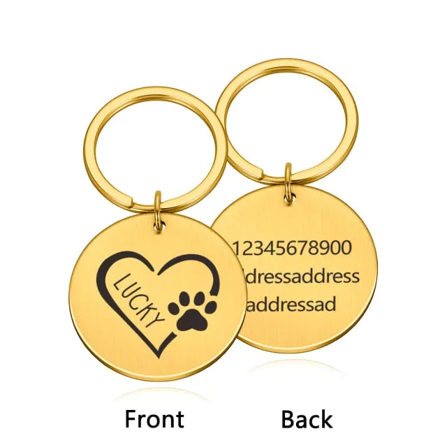 Customized Name Address Dog Tags