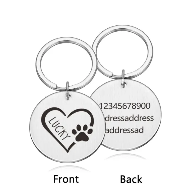 Customized Name Address Dog Tags