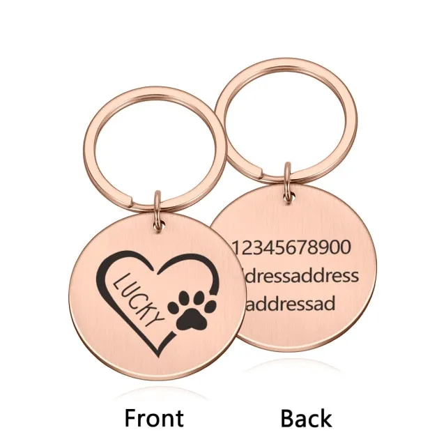 Customized Name Address Dog Tags