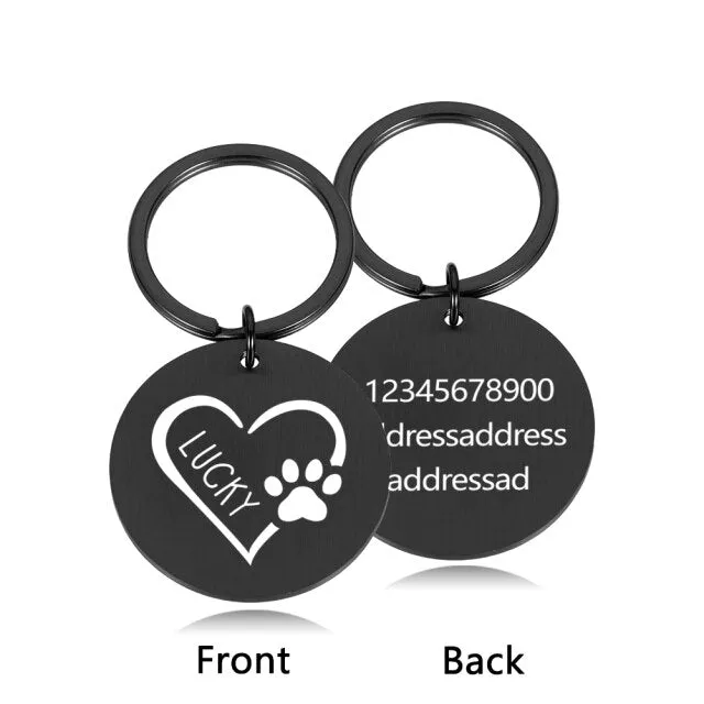 Customized Name Address Dog Tags