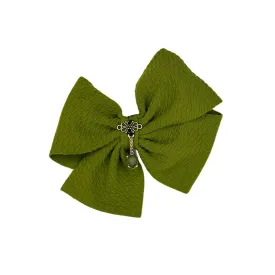 Dog Collar Bow: Green Charm Dog Collar Bow