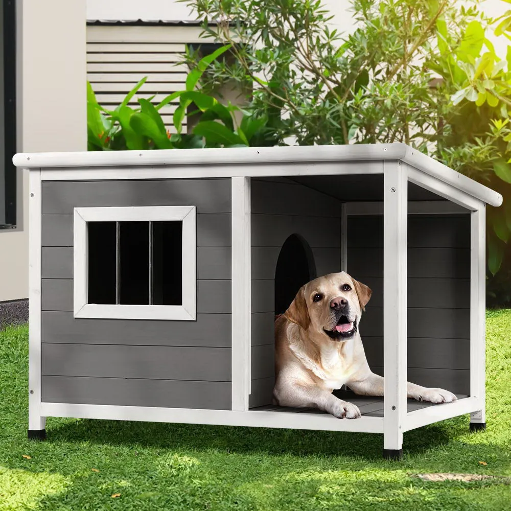 Dog Kennel House Wooden Outdoor Pet Kennels Indoor Puppy Cabin Log Large