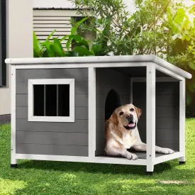 Dog Kennel House Wooden Outdoor Pet Kennels Indoor Puppy Cabin Log Large