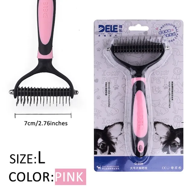 Dogs Cat Fur Trimming Dematting Brush Grooming Tool