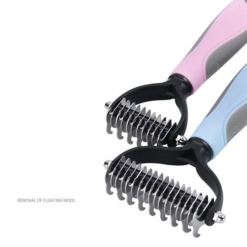 Effortless Shedding Solution: Dehairing Pet Brush - Say Goodbye to Pet Hair with Ease!