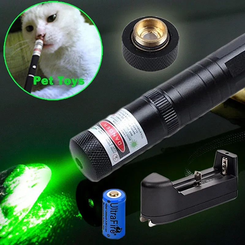 Green Laser Pointer Pen JD-851 High Power Military Grade 10 Miles   Star Cap   Battery   Charger 532nm