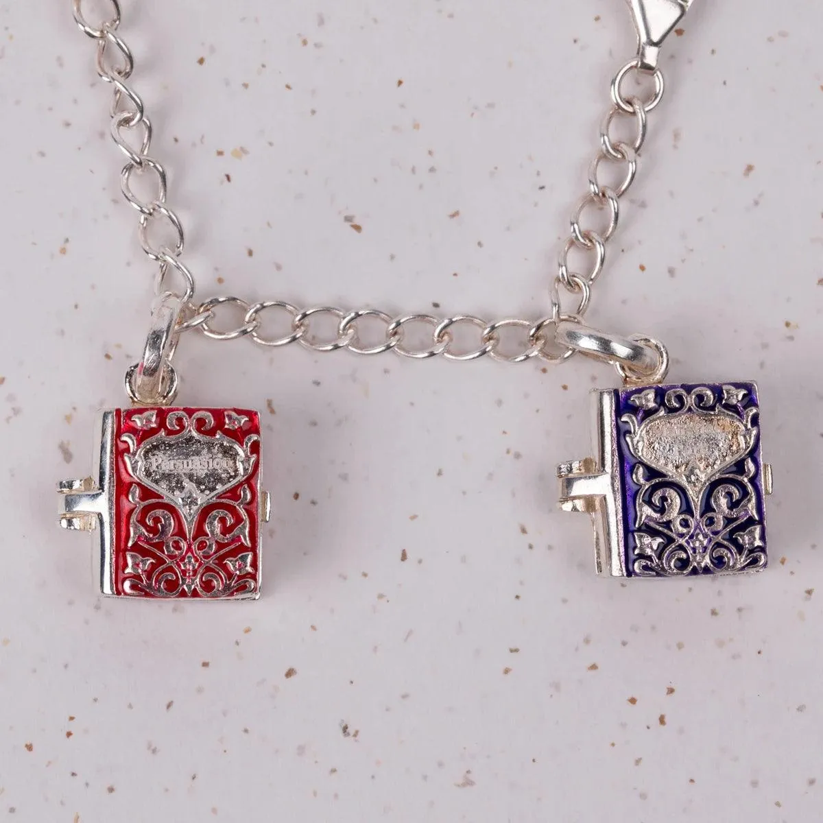 Jane Austen Six Sterling Silver and Enamel Novels Charm Bracelet | Exclusive Collection