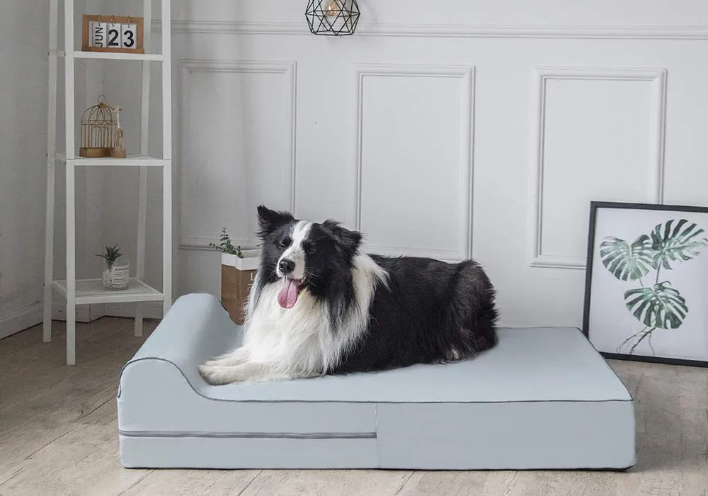 Jumbo Orthopedic Dog Bed - 7-inch Thick Memory Foam Pet Bed With Removable Cover & Free Waterproof Liner - For Large Breed Dogs