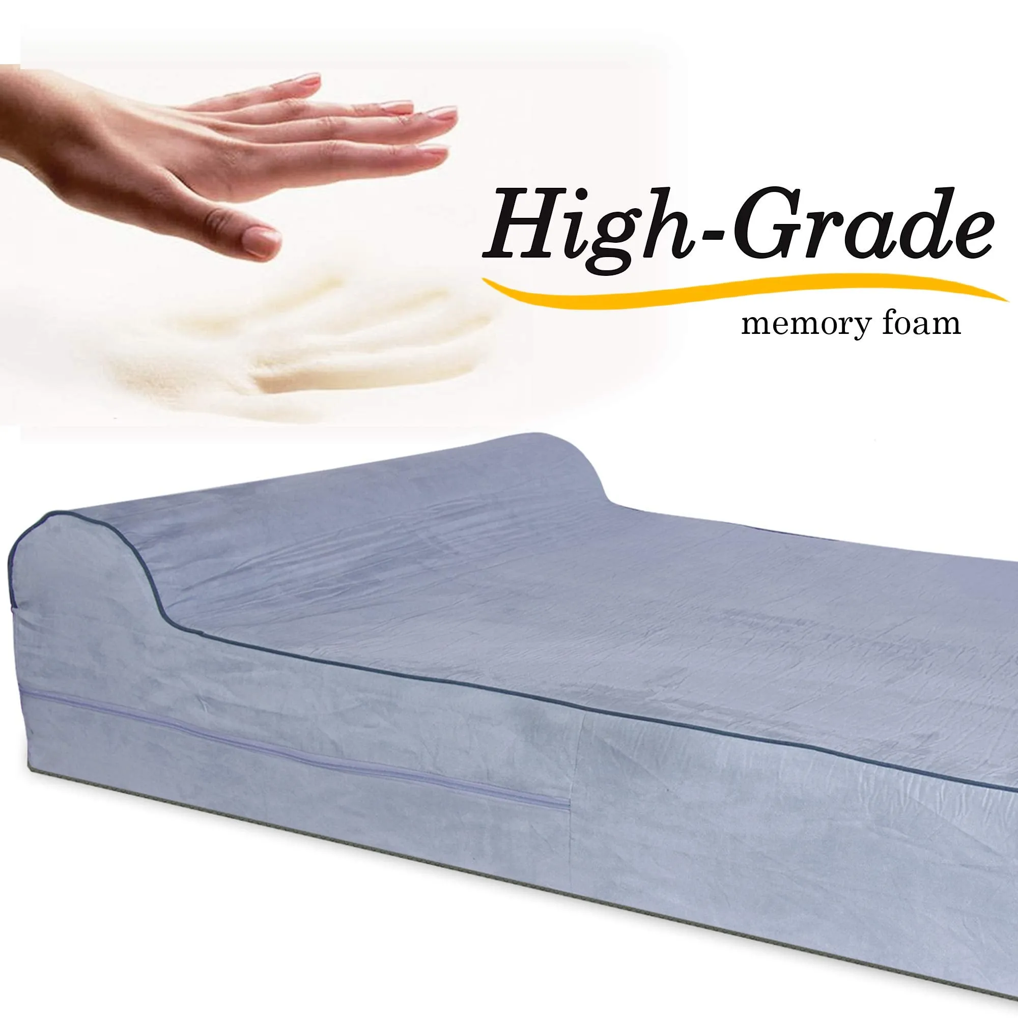 Jumbo Orthopedic Dog Bed - 7-inch Thick Memory Foam Pet Bed With Removable Cover & Free Waterproof Liner - For Large Breed Dogs