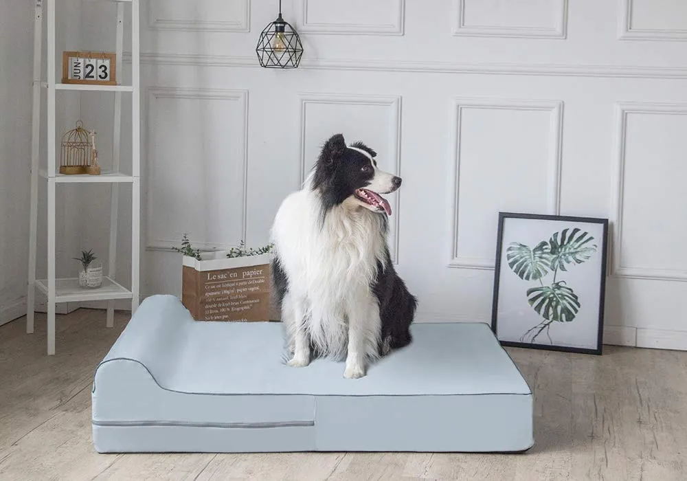 Jumbo Orthopedic Dog Bed - 7-inch Thick Memory Foam Pet Bed With Removable Cover & Free Waterproof Liner - For Large Breed Dogs