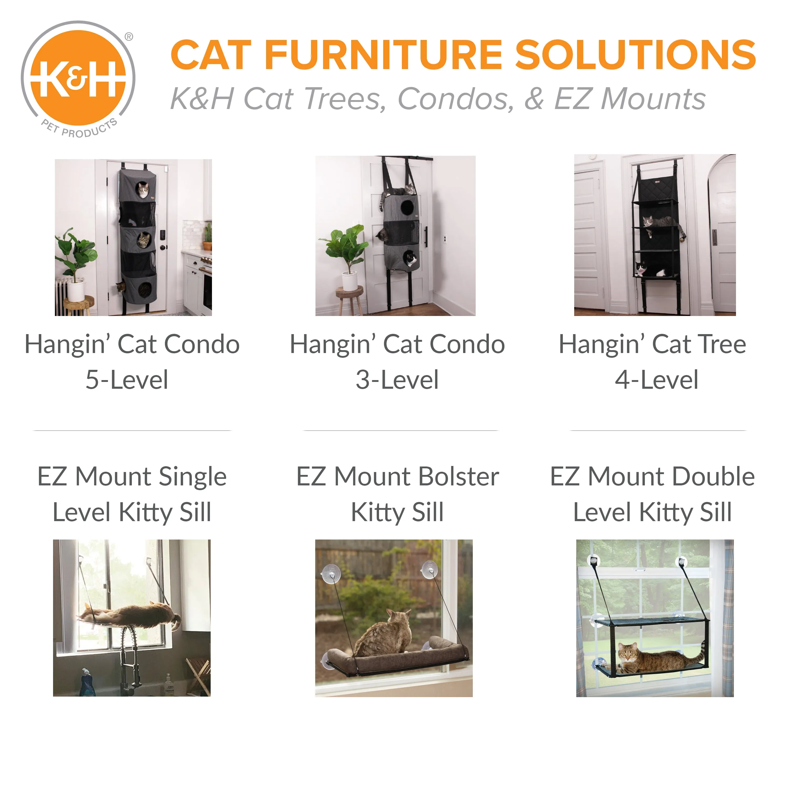 K&H Hangin’ Cat Condo / Hangin’ High Rise Cat Tree