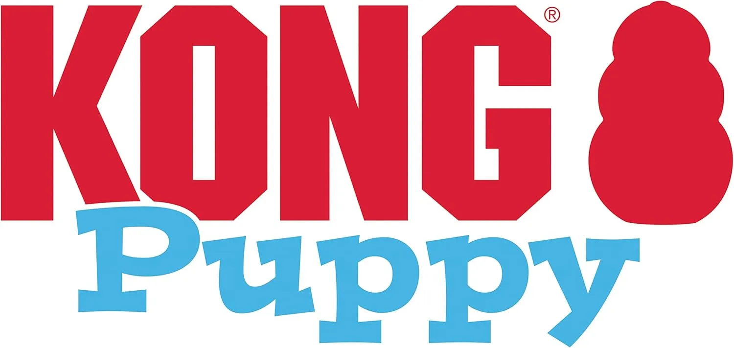 KONG Puppy - Natural Teething Rubber Chew Toy for Dogs - Stuffable Dog Toy for Extended Playtime - Chew & Fetch Toy for Puppies - for Small Puppies - Blue