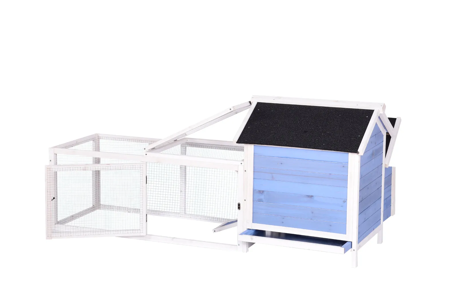 Large Weatherproof Fir Wood Chicken Coop & Rabbit Hutch