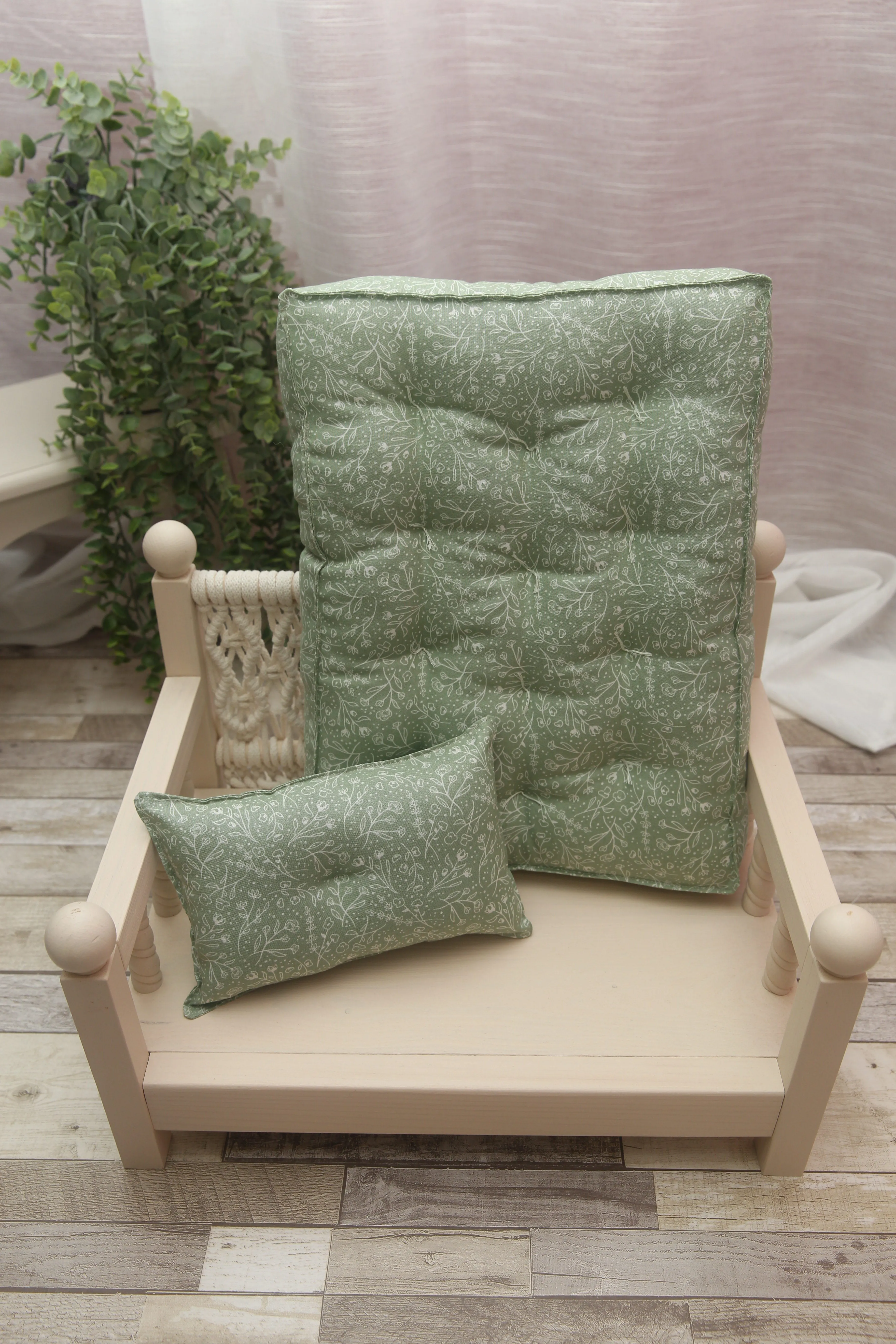 Made to Order- Briley Studio Essentials- Sage Wildflowers- Newborn Mattress SET
