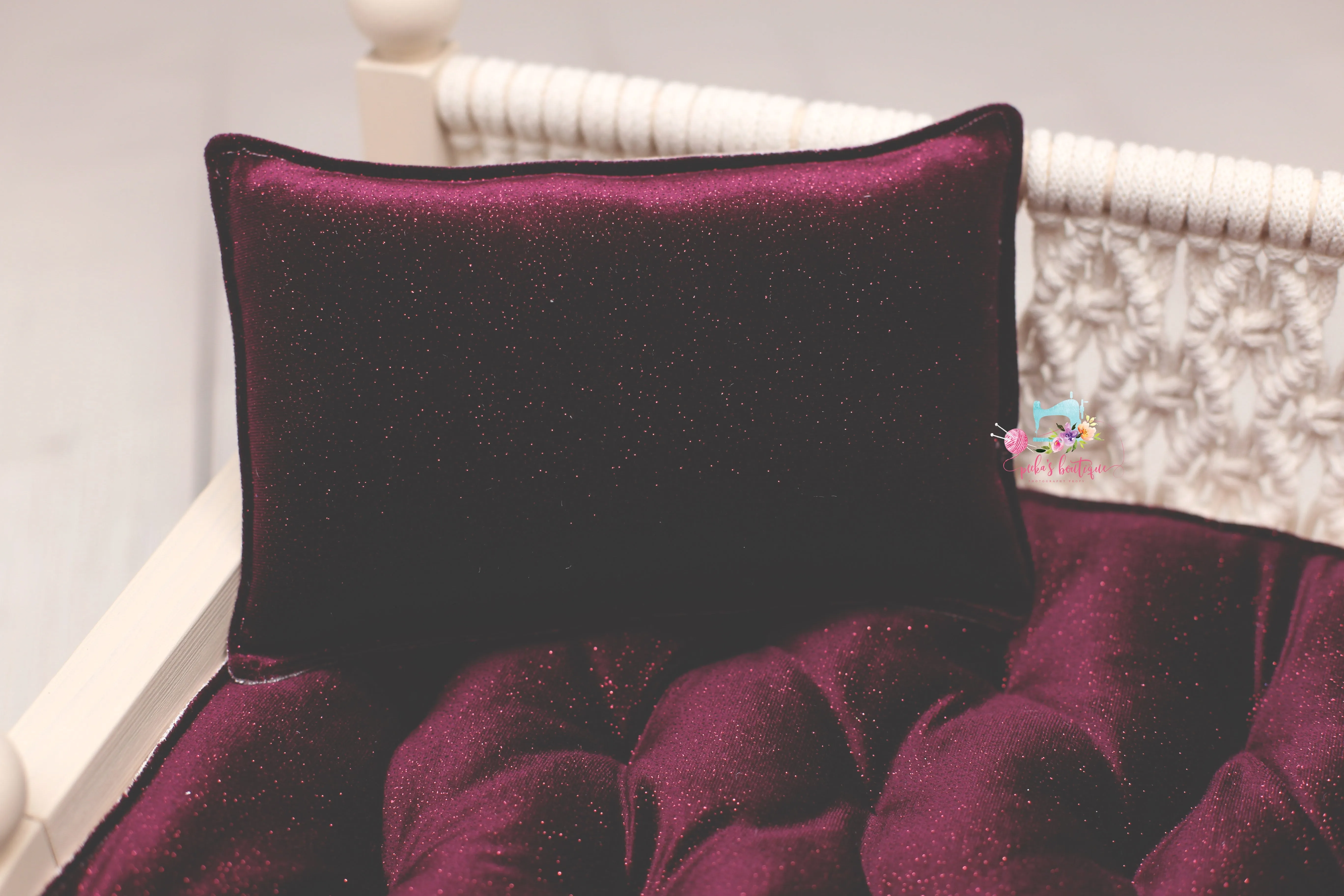MADE TO ORDER- REVERSIBLE 2 Color- Glitter Velvet- NB Mattress COVER