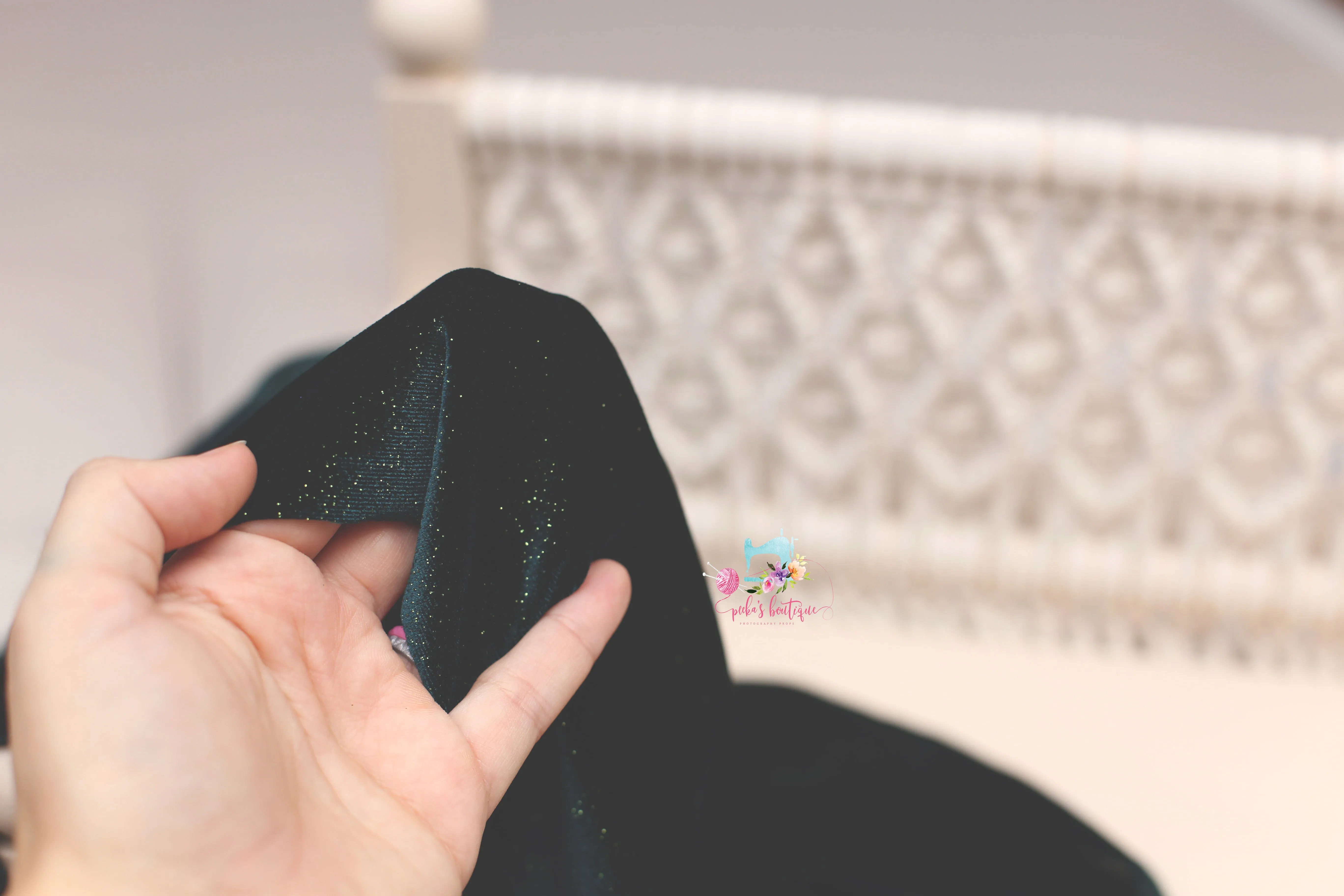 MADE TO ORDER- REVERSIBLE 2 Color- Glitter Velvet- NB Mattress