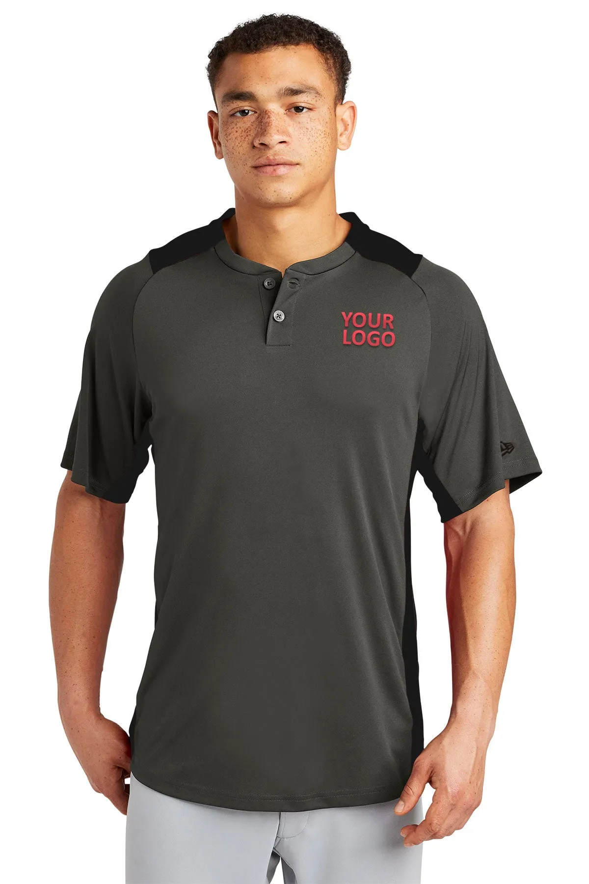New Era Diamond Era 2-Button Customized Jerseys, Graphite/ Black