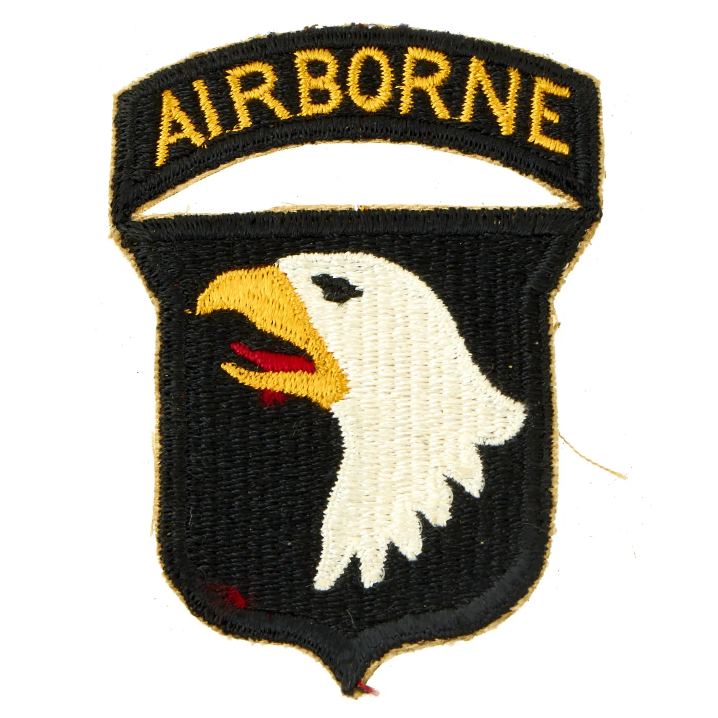 Original U.S. WWII 101st Airborne Division “Old Abe” Screaming Eagle Shoulder Sleeve Insignia With Postwar Waltham Wrist Compass and “Cricket” Clicker - 3 Items