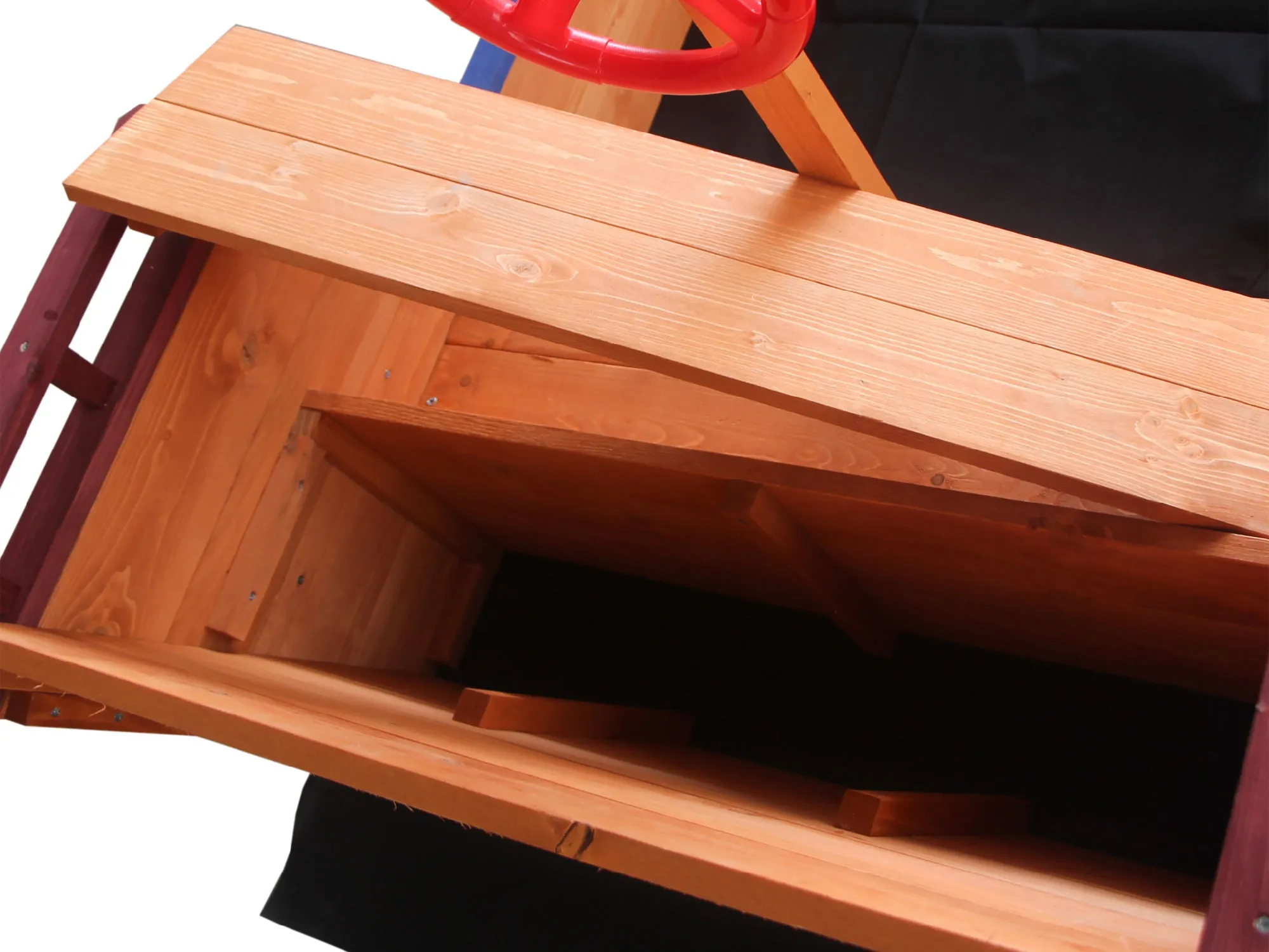 Outsunny Pirate Ship Sandbox with Cover and Rudder