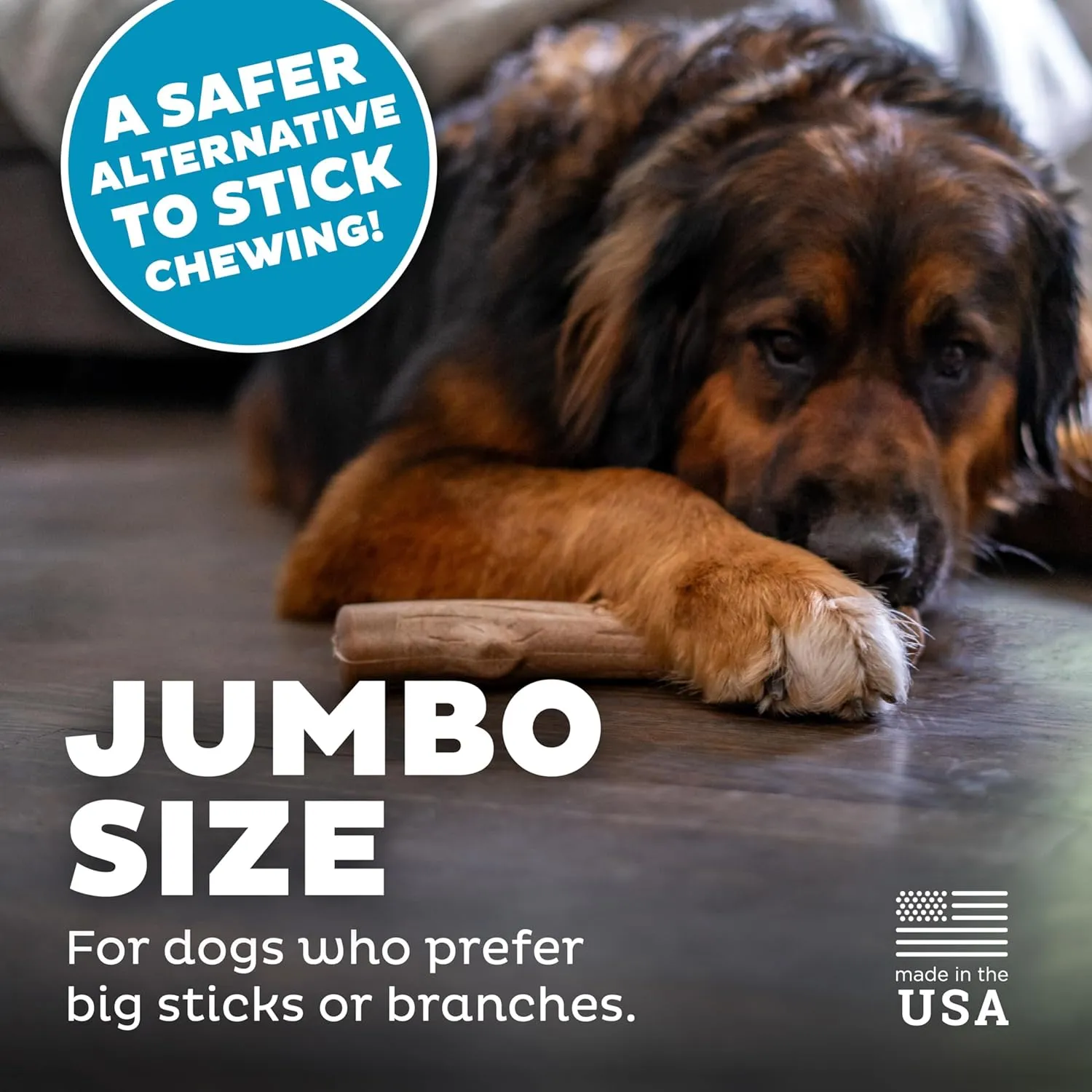 Outward Hound by Petstages Super Dogwood Durable Dog Chew Toy, Large - Long Lasting Chew Stick Made with Real Wood - USA Made, L