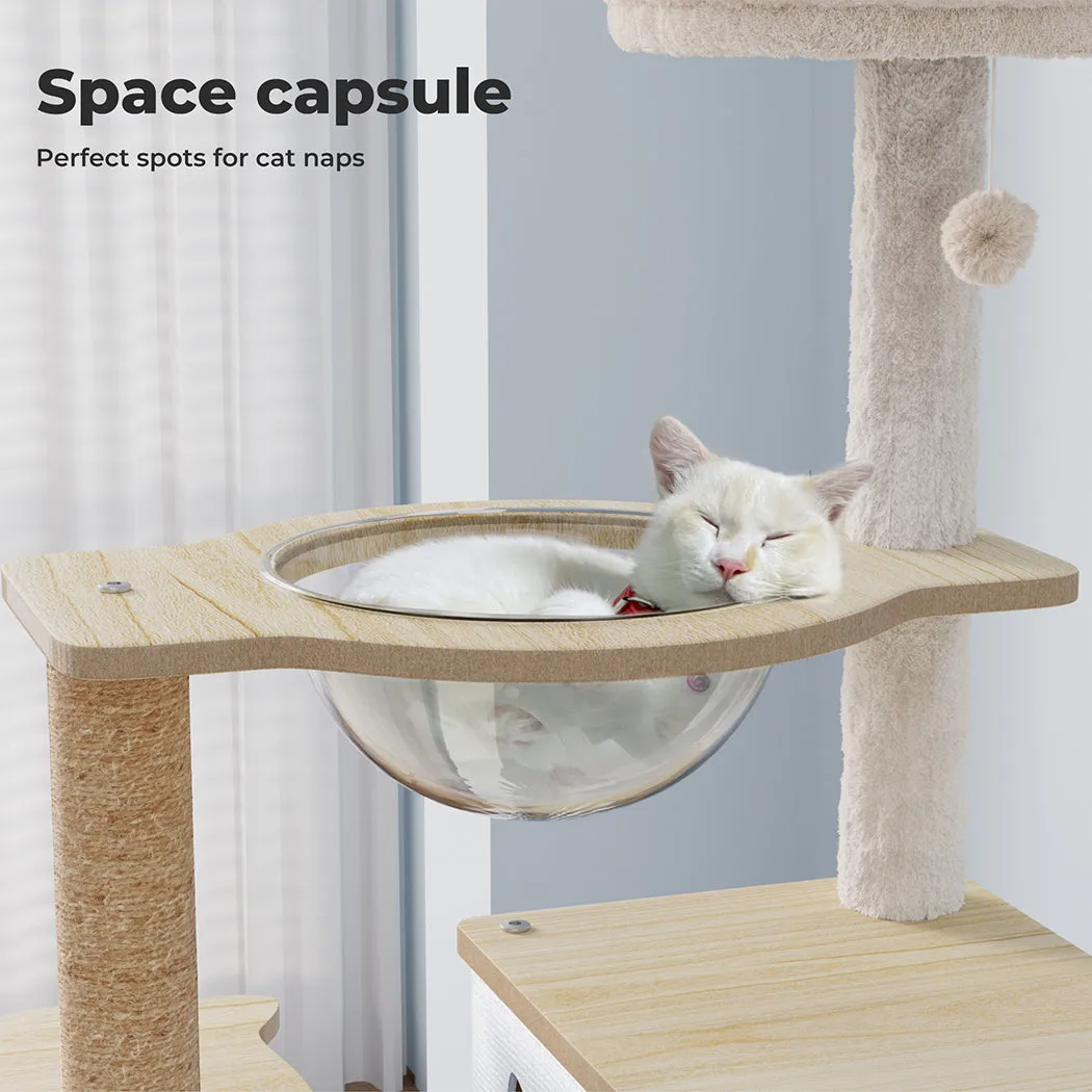 Pawz Wooden Multi-level Cat Tree Tower 120cm
