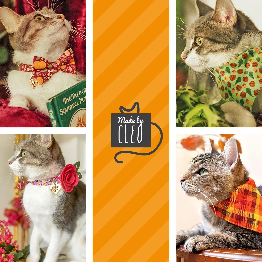 Pet Bandana - "Spooky Spiderwebs" - Halloween Glow-in-the-Dark Bandana for Cat   Small Dog / Slide-on Bandana / Over-the-Collar (One Size)