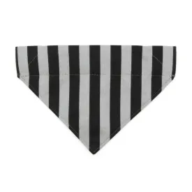 Pet Bandana - "Unexpected Guest" - Black & Gray Striped Bandana for Cat   Small Dog / Halloween / Slide-on Bandana / Over-the-Collar (One Size)