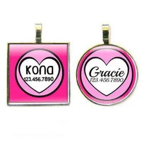 Pink Hearts Tag