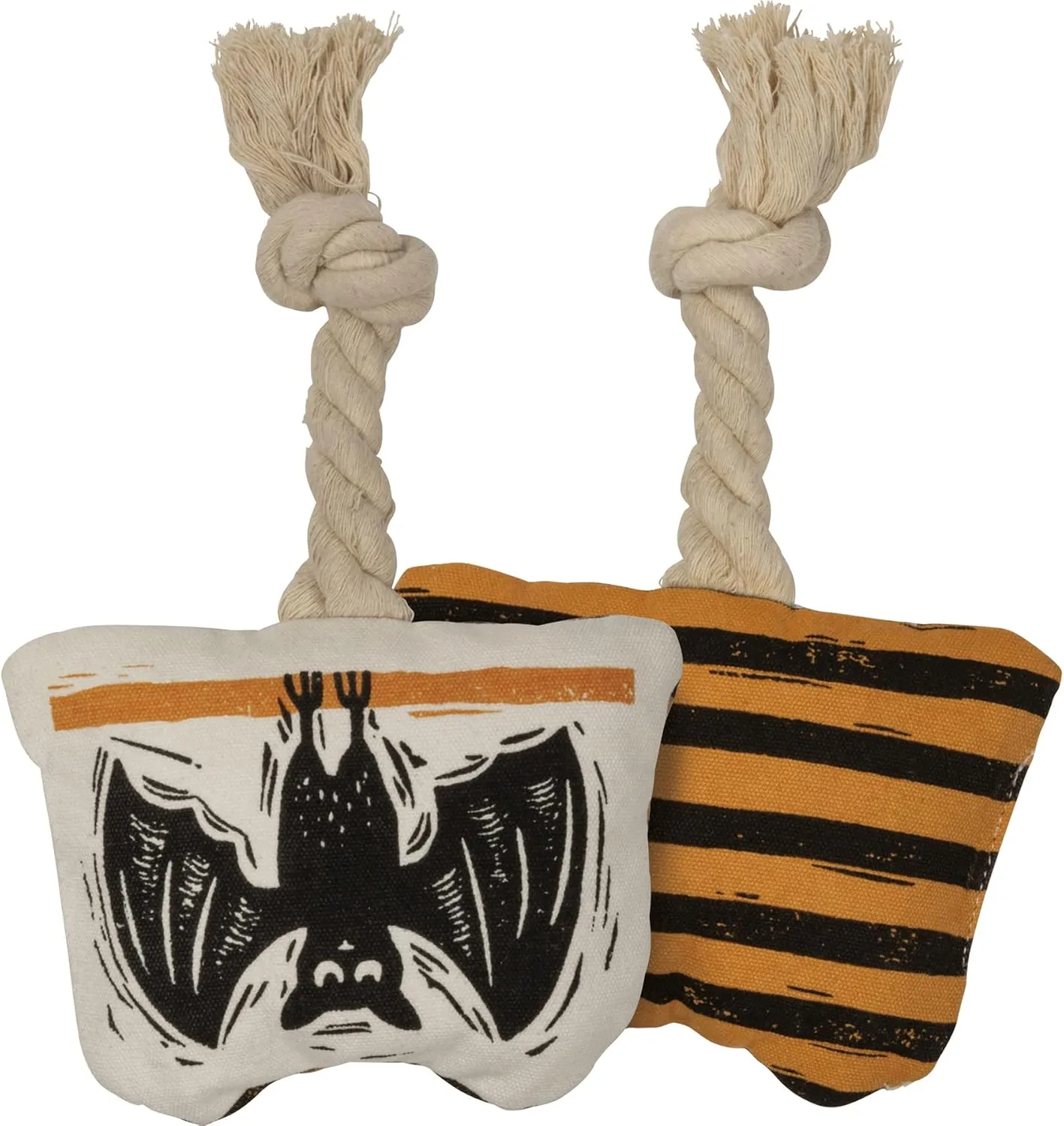 Primitives by Kathy Bat Design Double Sided Cotton Dog Toy with Rope