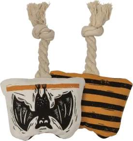 Primitives by Kathy Bat Design Double Sided Cotton Dog Toy with Rope
