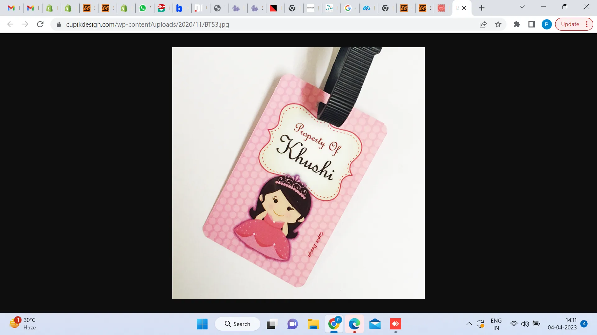 Princess Bag Tags